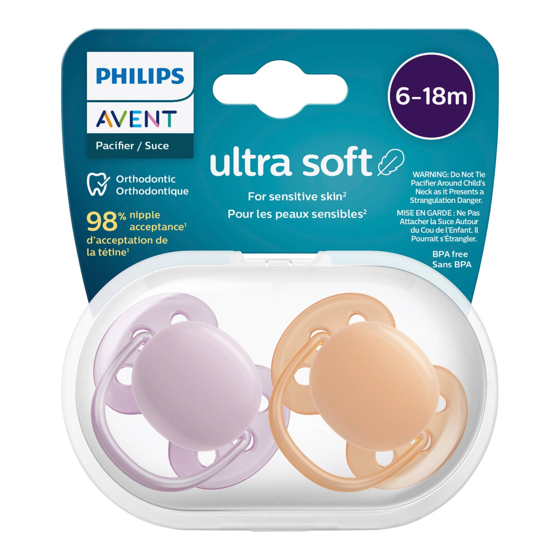 Philips Avent 2er-Pack Schnuller ultra soft, 6-18M von Philips Avent