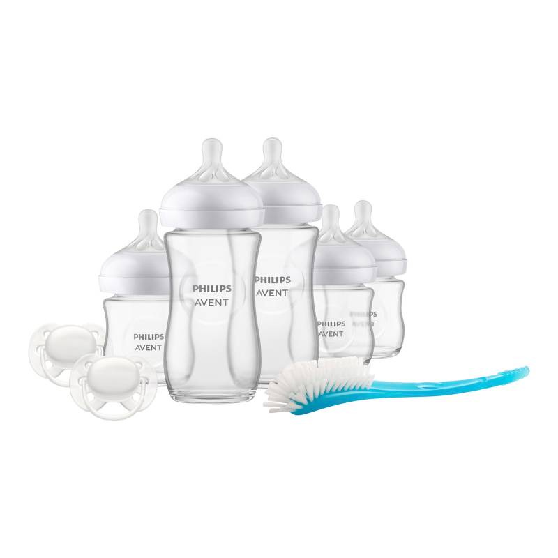 Philips Avent 8-tlg. Babyflaschen-Set, Natural Response, Glas, ab Geburt von Philips Avent