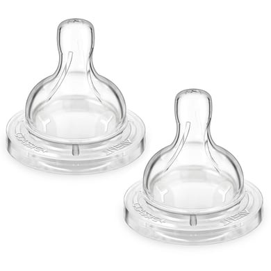 Philips Avent Anti-Kolik Klassik+ Sauger für Flasche SCF636/27, Brei-Sauger ab dem 6. Monat, 2 Stück von Philips Avent