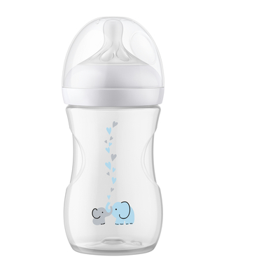 Philips Avent Babyflasche SCY673/81 Natural Response mit AirFree Ventil 260ml Neutral Elefant von Philips Avent