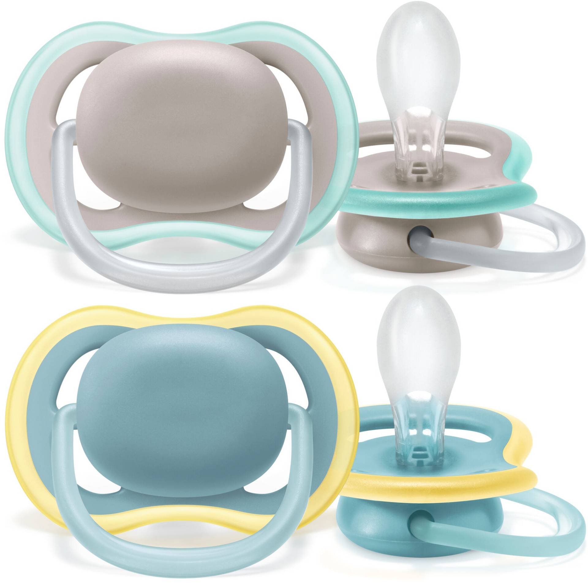 Philips Avent Ultra Air Deco Schnuller 2er-Pack 18+m, Grau/Blau von Philips Avent