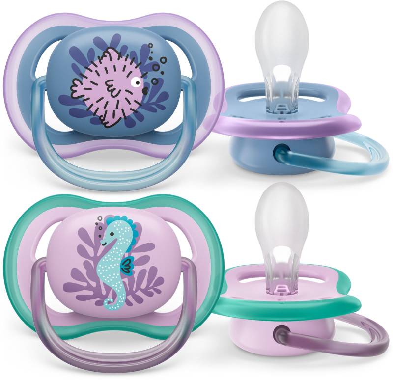 Philips Avent Ultra Air Deco Schnuller 2er-Pack 6-18m, Blau/Lila von Philips Avent