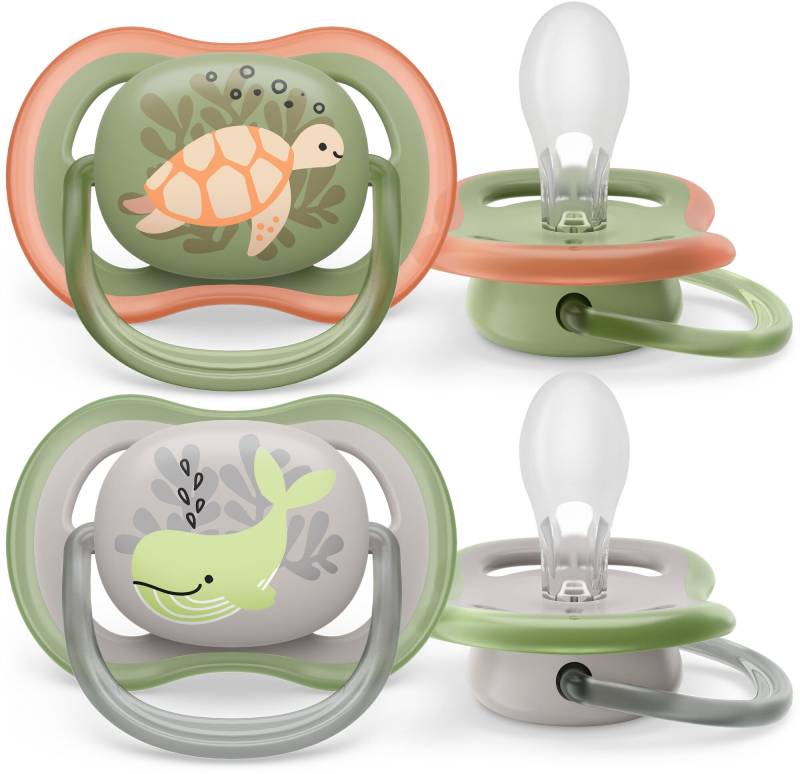 Philips Avent Ultra Air Deco Schnuller 2er-Pack 6-18m, Grün/Grau von Philips Avent