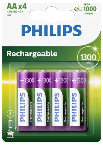 Philips HR6 Mignon (AA)-Akku NiMH 1300 mAh 1.2V 4St. von Philips