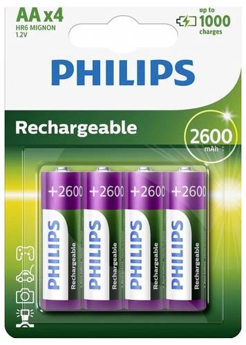 Philips HR6 Mignon (AA)-Akku NiMH 2600 mAh 1.2V 4St. von Philips