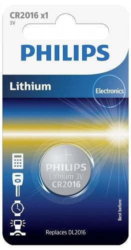 Philips Knopfzelle CR 2016 3V 1 St. Lithium Minicells von Philips