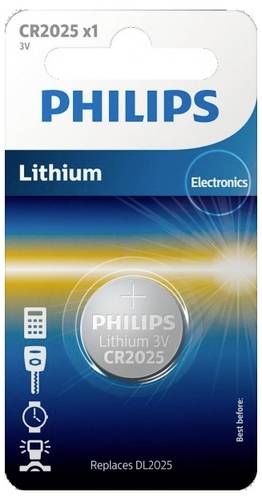 Philips Knopfzelle CR 2025 3V 1 St. Lithium Minicells von Philips