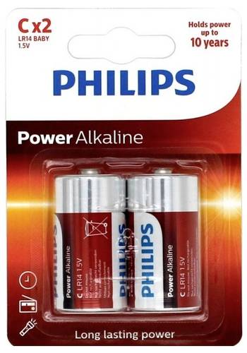 Philips Power LR14 Baby (C)-Batterie Alkali-Mangan 1.5V 2St. von Philips