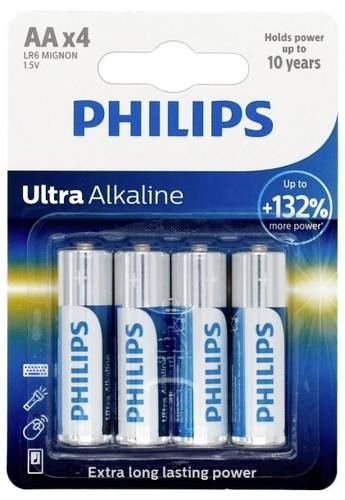 Philips Ultra LR6 Mignon (AA)-Batterie Alkali-Mangan 1.5V 4St. von Philips