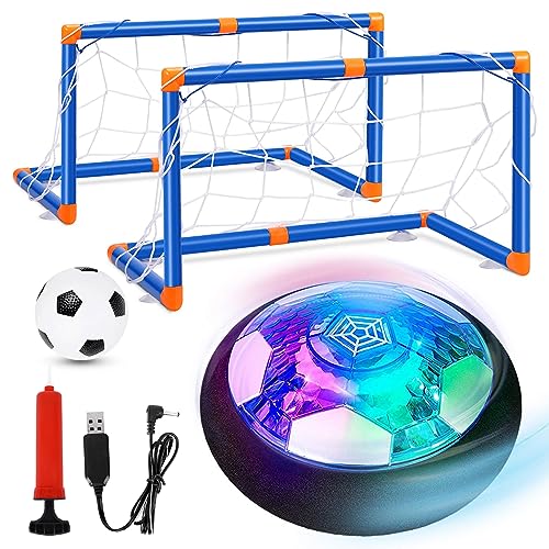 Philivivi Air Power Fußball, Hover Ball LED Beleuchtung und Schaum Stoßstangen für Indoor Outdoor-Spiele, Spielzeug für Kinder Jungen und Mädchen Hover Ballspiel Kinder Alter 6 7 8 9 10 11 12 von Philivivi