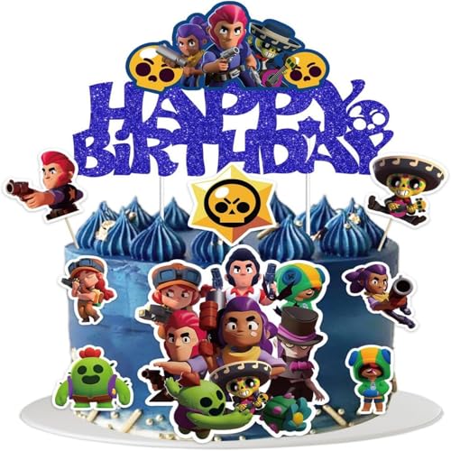 Blau Tortendeko,Cake Topper Geburtstag,Cupcake Kuchen Deko,Happy Birthday Cake Topper für Kindergeburtstag Party Dekoration Blau Tortendeko,Cake Topper Geburtstag,Cupcake Kuchen Deko,Happy Birthday Cake Topper für Kindergeburtstag Party Dekoration von Philoctes