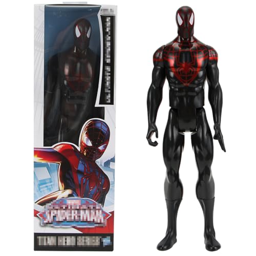 Spider Hero Miles Morales Figur, Kinder Anime Figuren Miles Morales, Titan Hero Serie Charaktere Statue Collectibles, Action Figur 28 cm Großes Spielzeug für Kinder ab 4 Jahren Geburtstagsgeschenk von Philoctes