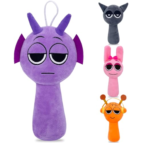 Philoctes Sprunki Plush Lila,25 cm Plushies Horror Musikspiel Kuscheltier,Incrediboxes Stofftier,Spielfigur Spielzeug für Mädchen und Jungen,Kinder Spielzeug für Fans & Sammler ab 15 Jahre von Philoctes