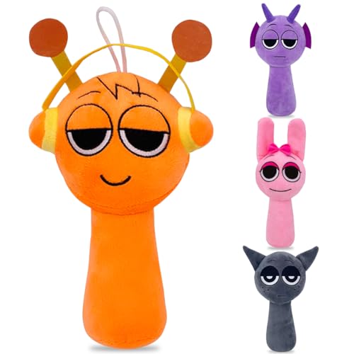 Philoctes Sprunki Plush Orange,25 cm Plushies Horror Musikspiel Kuscheltier,Incrediboxes Stofftier,Spielfigur Spielzeug für Mädchen und Jungen,Kinder Spielzeug für Fans & Sammler ab 15 Jahre von Philoctes