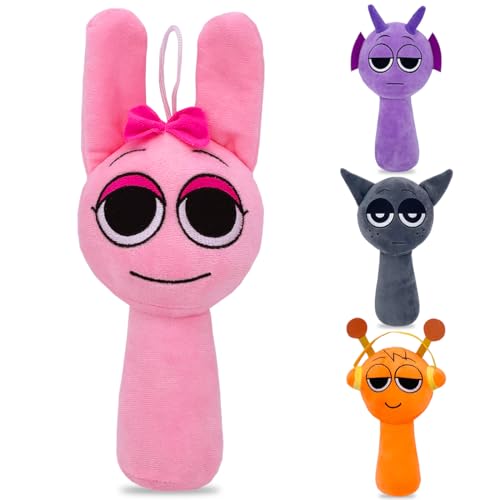 Philoctes Sprunki Plush Rosa,25 cm Plushies Horror Musikspiel Kuscheltier,Incrediboxes Stofftier,Spielfigur Spielzeug für Mädchen und Jungen,Kinder Spielzeug für Fans & Sammler ab 15 Jahre von Philoctes