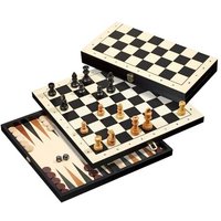 PHILOS 2511 Schach Backgammon Dame Set, Reise, Feld 30 mm von Philos