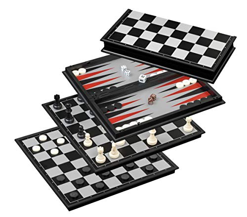 Philos 2506 Schach-Backgammon-Dame-Set, Feld 37 mm von Philos