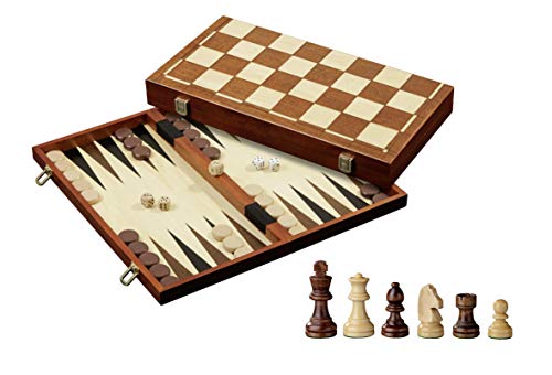 Philos 2510 - Schach-Backgammon-Dame-Set, Feld 40 mm, Königshöhe 78 mm von Philos