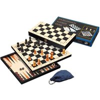 Philos 2514 - Schach Backgammon Dame Set, Feld 44 mm von Philos