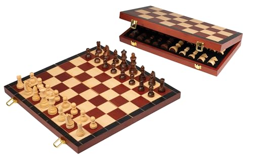 Philos 2605 - Schach, Schachspiel, Schachkassette, Feld 45 mm, Königshöhe 78 mm, Holz von Philos