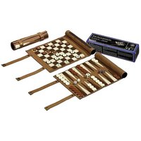 Schach Backgammon Dame Set, Reise, Kunstleder, Feld 25 mm Schach Backgammon Dame Set, Reise, Kunstleder, Feld 25 mm von Philos