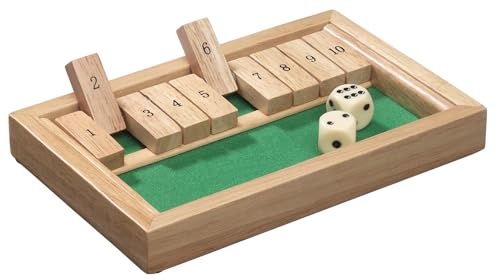 Philos 3129 - Shut The Box, mini, Würfelspiel, Klappenspiel von Philos