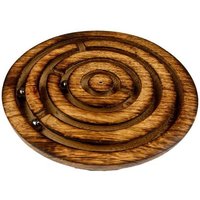 Philos 3200 - Labyrinth, rund 12,5 cm aus Holz, Geschicklichkeitsspiel, Motorikspiel von Philos