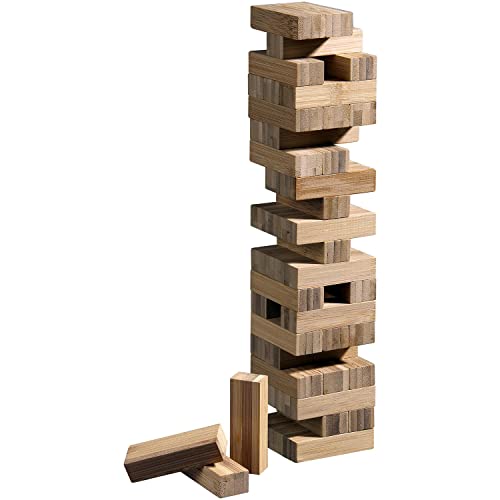 Philos 3260 - Verflixter Turm, Bambus, Höhe 25,5 cm, Green Games, Geschicklichkeitsspiel von Philos