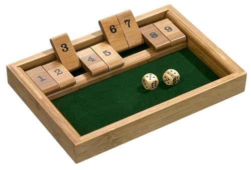 Philos 3270 - Shut The Box 9er, Bambus, Green Games, Würfelspiel, Klappenspiel von Philos