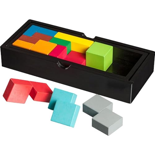 Philos 3507 - IQ Rechteck, Mehrfarbig, aus Holz, 10 Spielsteine aus Buche von Philos