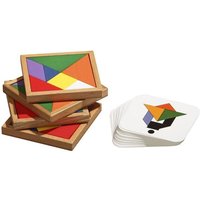 Philos 3521 - Speed Tangram für 2-4 Personen, 4 Sets mit 7 Puzzleteile von Philos