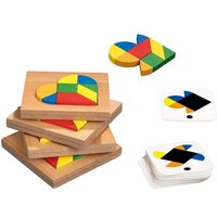 Philos 3525 - Speed Tangram Herz für 2 - 4 Personen, 4 Sets mit 9 Puzzleteile von Philos