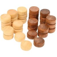 Philos 4100 - Spielsteine, Backgammon, 17x8mm, Holz, 2x15 Stück von Philos