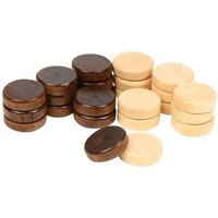 Philos 4102 - Spielsteine, Backgammon, 28x8mm, Holz, 2x15 Stück von Philos