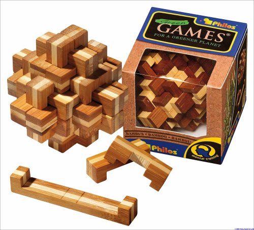 Philos 6053 - Verflixter Knoten, Bambus, Green Games, 24 Puzzle Teilen, Knobelspiel von Philos