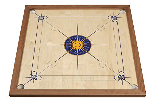 Philos 8216 - Carrom standard, blau-gelb, Geschicklichkeitsspiel von Philos