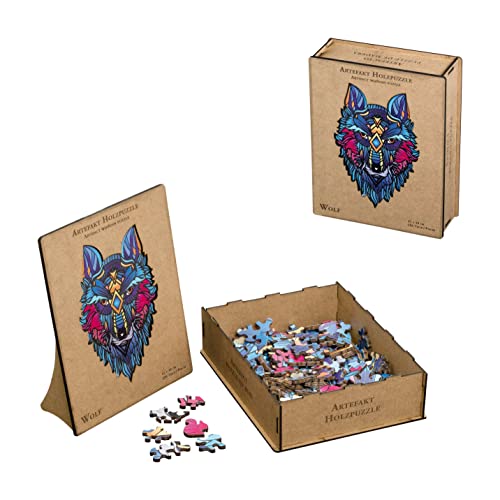 Philos 9020 - Artefakt Holzpuzzle Wolf, 206 Teile, in Holzbox Philos 9020 - Artefakt Holzpuzzle Wolf, 206 Teile, in Holzbox von Philos
