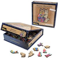 Artefakt Holzpuzzle 2 in 1 Katze, 160 Teile, in magnetischer Klappschachtel Artefakt Holzpuzzle 2 in 1 Katze, 160 Teile, in magnetischer Klappschachtel von Philos