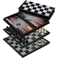 Schach Backgammon Dame Set, Kunststoff, Feld 37 mm, magnetisch Schach Backgammon Dame Set, Kunststoff, Feld 37 mm, magnetisch von Philos
