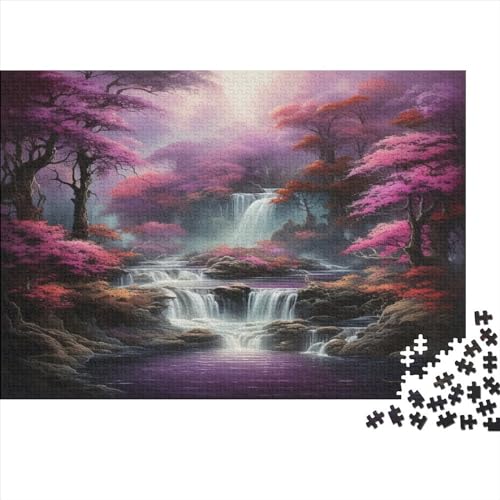 1000 Piece Wooden Jigsaw Puzzles for Adults Forest Cascade Jigsaw Puzzle 1000 Pieces Jigsaws Adults Puzzles Gifts 1000pcs (75x50cm) von Phiree