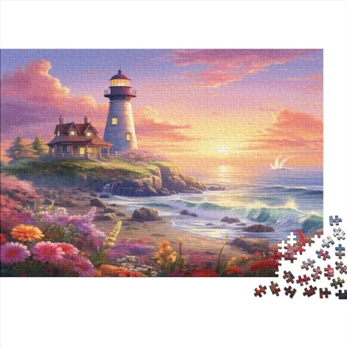 Coastal Lighthouses Puzzle 1000 Pieces Wooden Puzzles for Adults Educational Game Challenge Toy 1000 Piece Wooden Puzzles for Adults Children 1000pcs (75x50cm) von Phiree