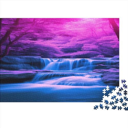 Forest Cascade Puzzle 1000 Pieces Wooden Puzzle Simple 1000 Pieces Jigsaw Puzzles for Home Decor Wall Art 1000pcs (75x50cm) von Phiree