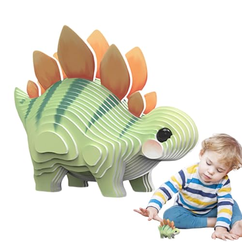 PhnkjGh 3D-Dinosaurier-Puzzle,Dinosaurier-Puzzle - Dinosaurier-Puzzle-Tierpuzzle - Dinosaurier-Lernaktivität, Lernspielzeug, Hand-Auge-Koordinationstrainingsspielzeug für Jungen und Mädchen von PhnkjGh