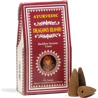 Ayurvedische Rückfluss-Räucherkegel "Drachenblut" für Wasserfall-Effekt, 10 Stück von Phoenix Import