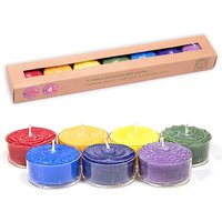 Chakra Duft-Teelichter Set, 7 verschiedene Sorten in Geschenkverpackung von Phoenix Import