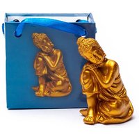 Mini-Buddha in Geschenktütchen, 5,5cm x 3,5cm x 3cm von Phoenix Import