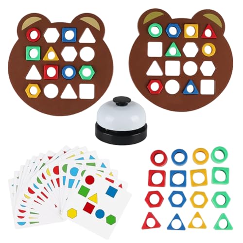 Formanpassung Spiel Farbsensorisches Lernspielzeug, Montessori Spielzeug Puzzle, Spielzeuge für Kinder zum Formenlernen, Shape Matching Puzzle Game Ab 1 Jahr für Jungen Mädchen von Piashow