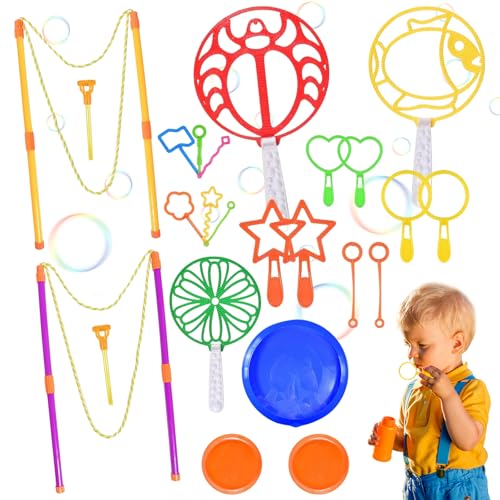 Seifenblasen Set für Kinder – 24 Seifenblasen Stäbe für Riesenseifenblasen – Seifenblasen Kinder Spielzeug für Garten, Strand & Kindergeburtstag – Große Blase Zauberstab für Outdoor Spaß Seifenblasen Set für Kinder – 24 Seifenblasen Stäbe für Riesenseifenblasen – Seifenblasen Kinder Spielzeug für Garten, Strand & Kindergeburtstag – Große Blase Zauberstab für Outdoor Spaß von Piashow