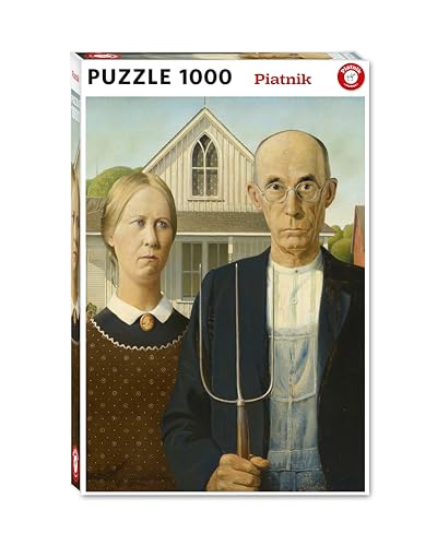 Piatnik 1000 Teile Puzzle Wood - American Gothic von Piatnik