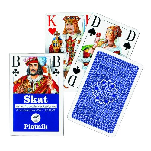 Piatnik 1803 Kartenspiel Skat mit großen Eckzeichen, 32 Blatt von Piatnik